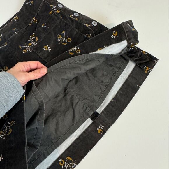 Free People A-line Floral Velour Mini Skirt 2 - Picture 9 of 9